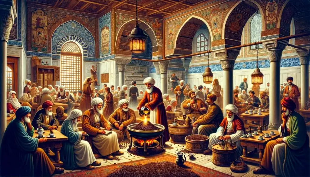 15th century Turkish Kahvehanes